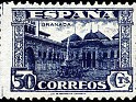 Spain 1937 Monuments 50 CTS Blue Edifil 809. España 809. Uploaded by susofe